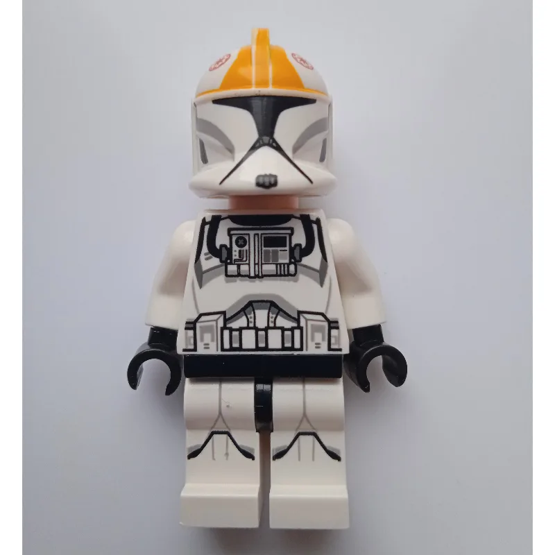 LEGO Minifigur Clone Pilot, Phase I Armor, Black Eyes, Printed Legs