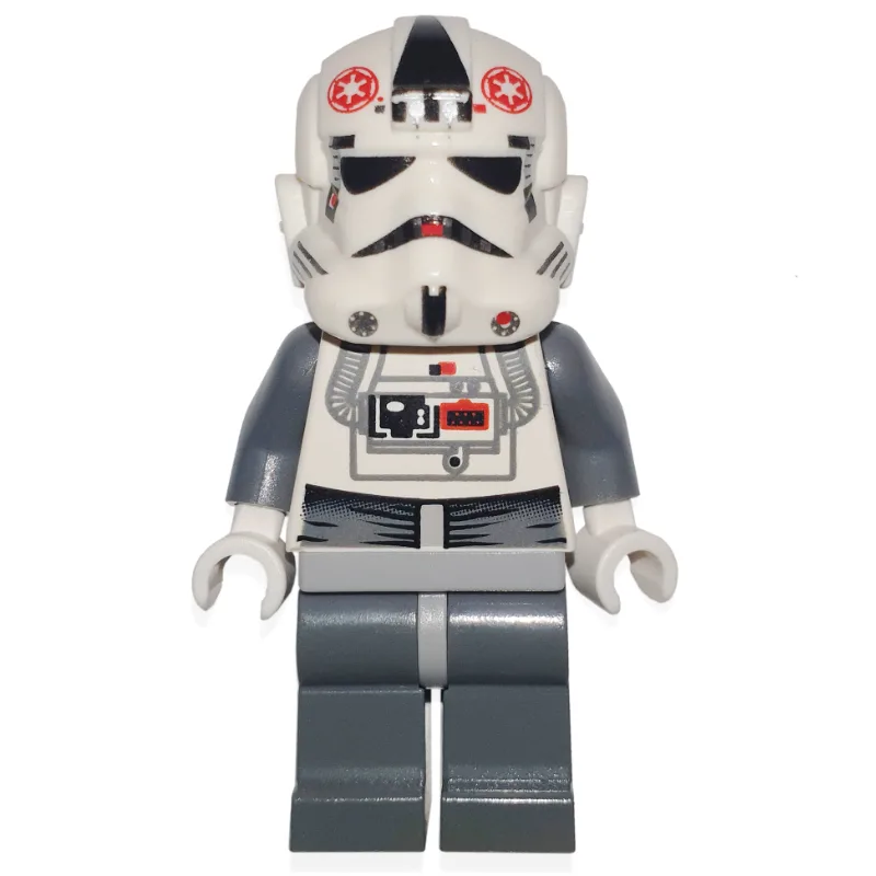 LEGO Minifigur AT-AT Driver, White Uniform, Plain Black Head (87556 Helmet)