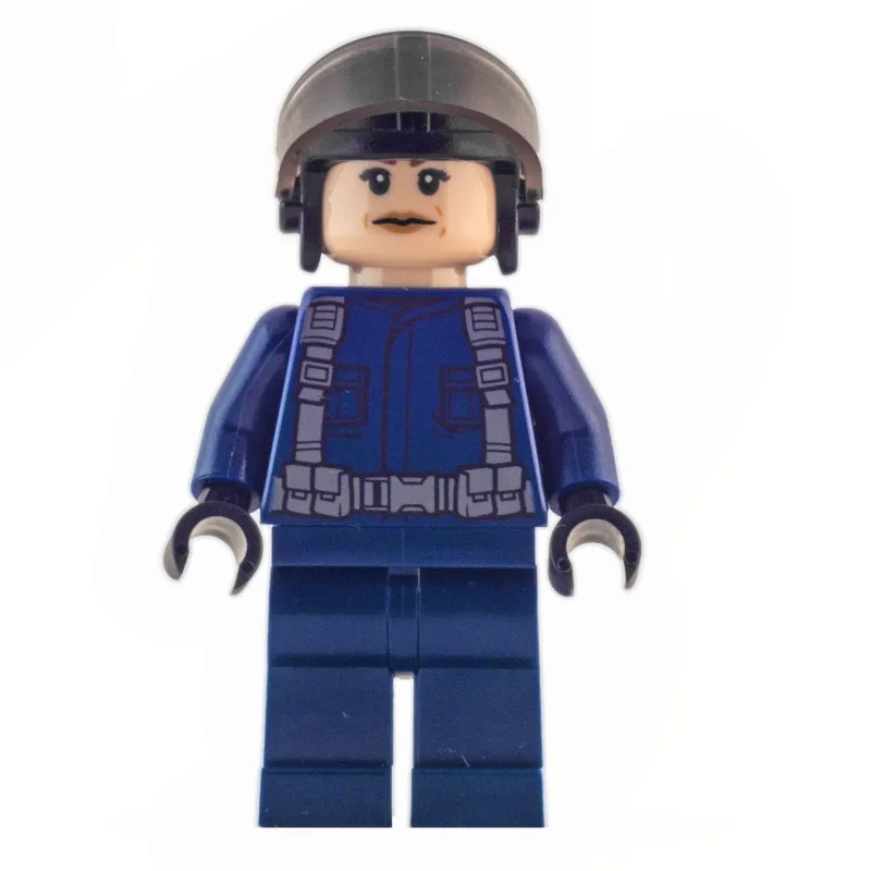 LEGO Minifigur Guard in Helmet with Trans-Brown Visor, Female