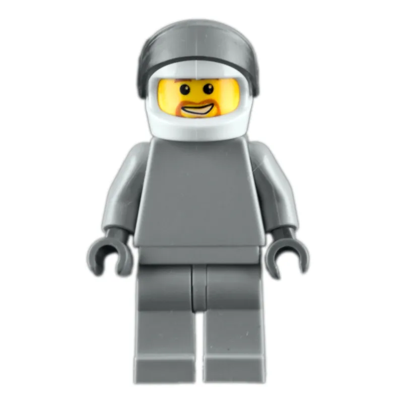 LEGO Minifigur Star Justice Astronaut, Beard, Plain Light Bluish Gray