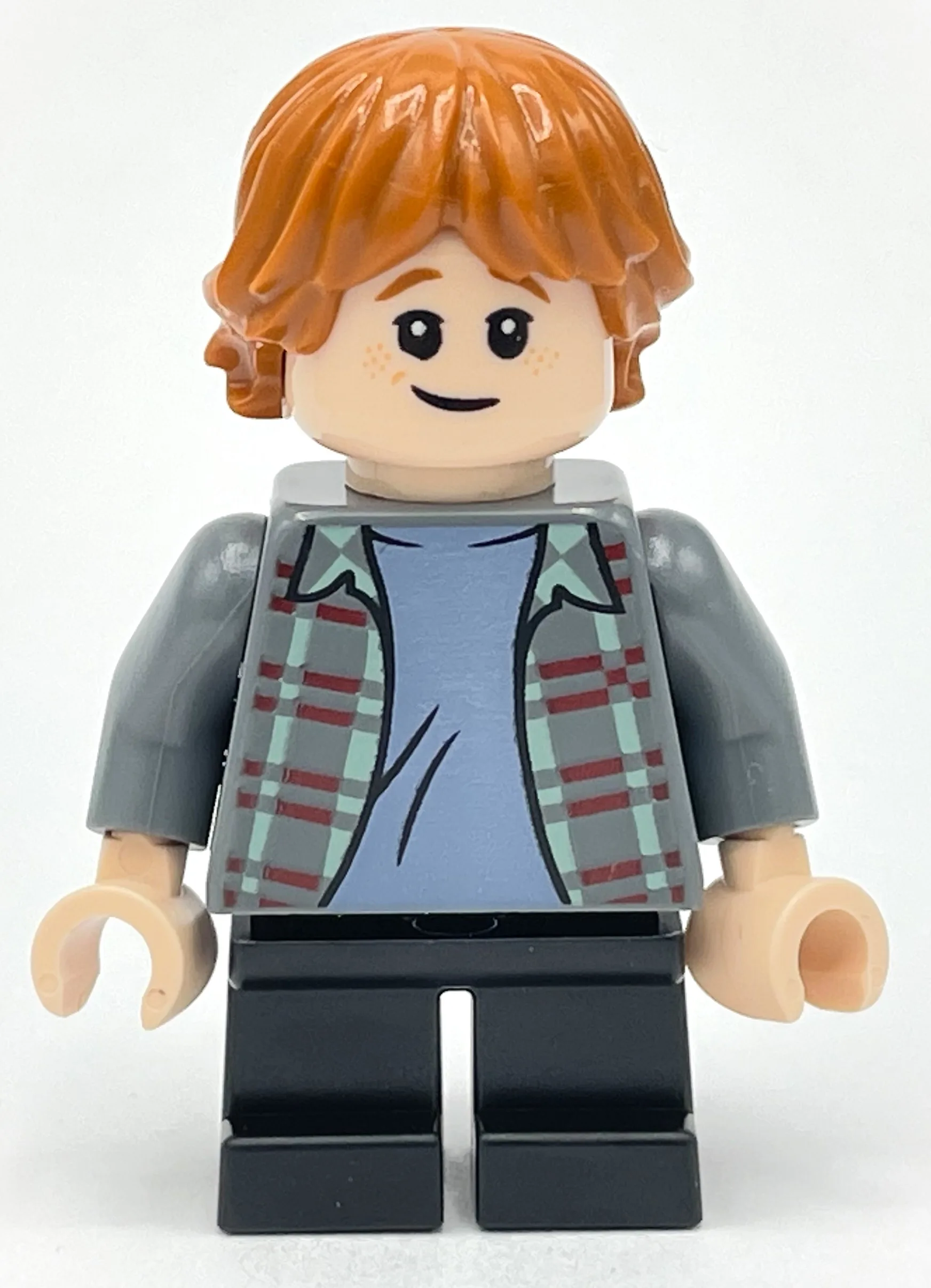 LEGO Minifigur Ron Weasley, Light Bluish Gray Shirt, Short Legs