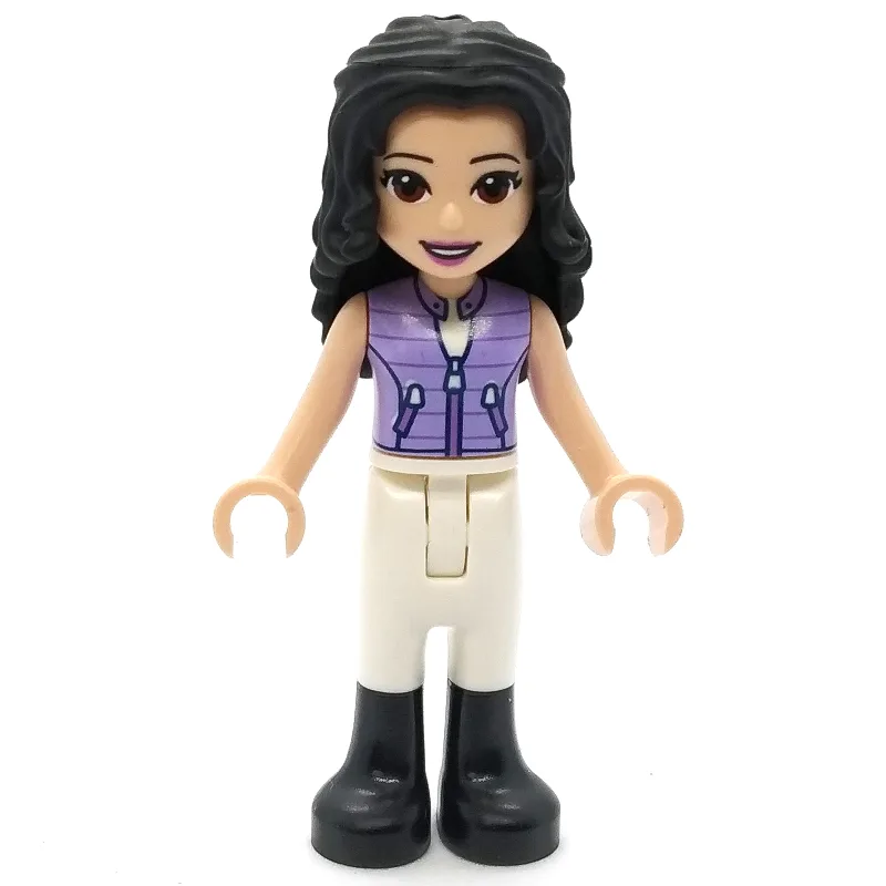 LEGO Minifigur Emma - Lavender Jacket, White Pants, Black Hair