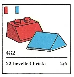 LEGO Slopes and Slopes Double 2 x 2, Blue (The Building Toy)